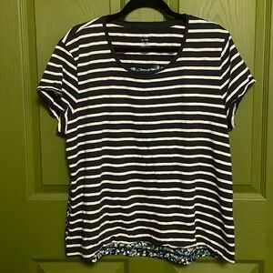 Mixed Pattern Short Sleeve Tee